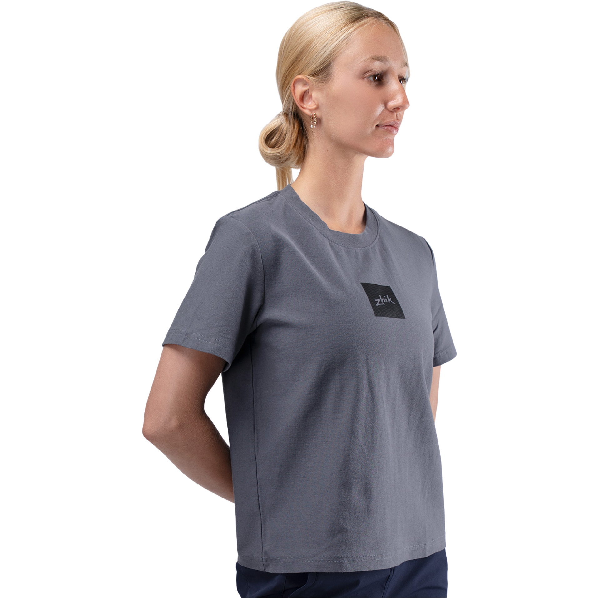 2026 Zhik Womens Logo Cotton Tee TEE-0735-SLT-W - Slate